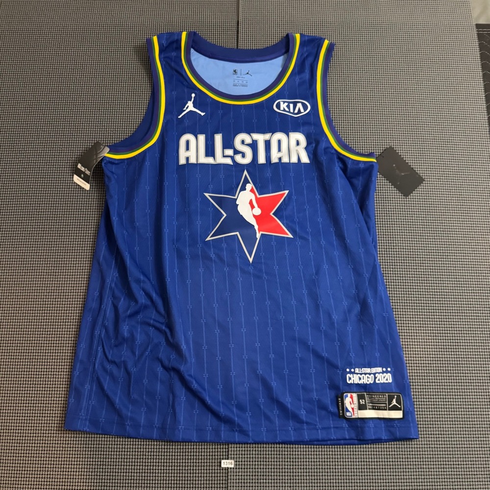 Jordan NBA All-Star 2020 Chicago Ben Simmons Jersey Blue 25 Mens Size 52 XL